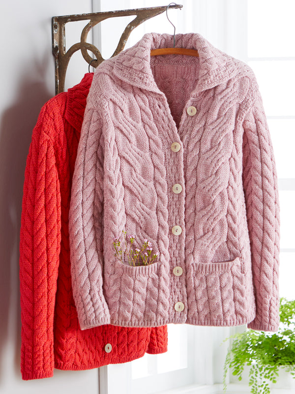 Irish Rose Cable Cardigan FINAL SALE (No Returns)