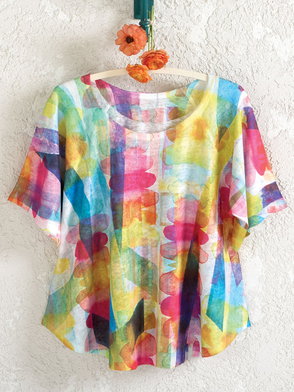 Watercolor Spectrum Top FINAL SALE (No Returns)