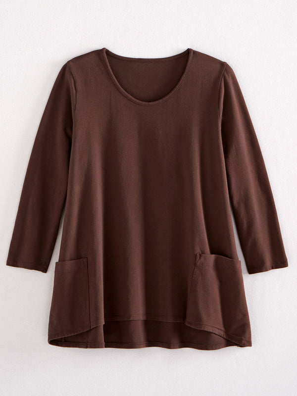 Beyond Basic Trapeze Top - 3/4 Sleeve FINAL SALE (No Returns)