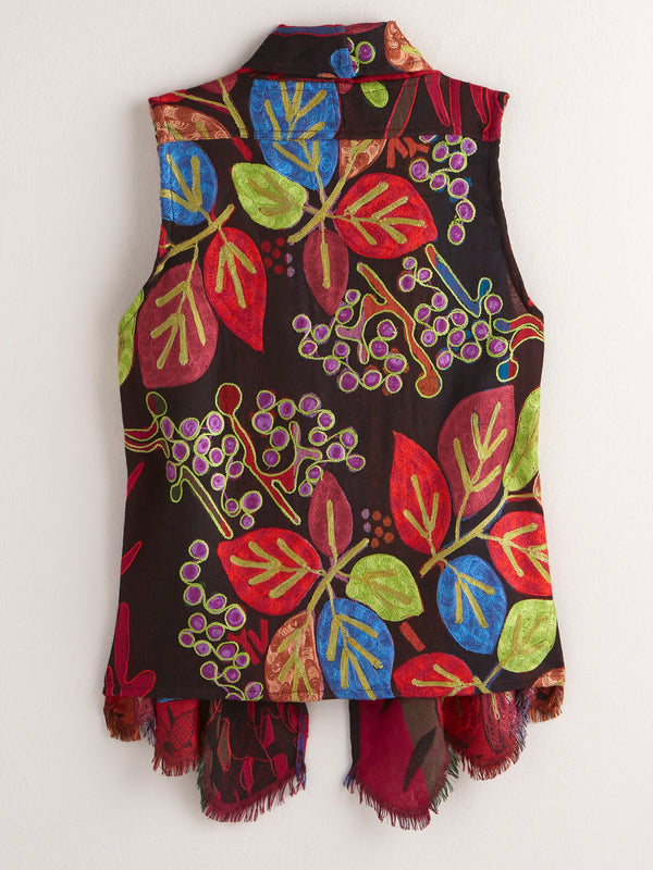 A New Leaf Embroidered Vest FINAL SALE (No Returns)