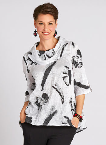 Airflow Crinkle Tunic - Black Ink FINAL SALE (No Returns)