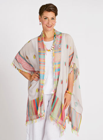 Stripes and Spots Kimono Wrap