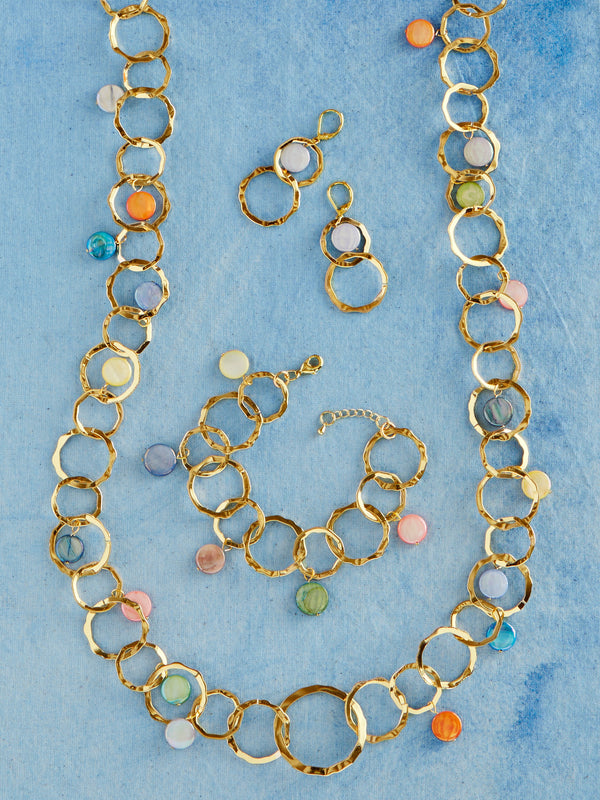 Iridescent Halo Jewelry Set - Gold