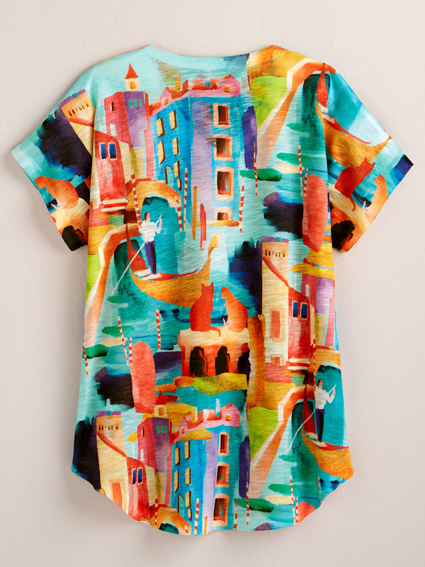 Canal Cats V-Neck Tee