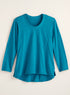 Classic Cotton High-Low Top - Slub Knit Solid FINAL SALE (No Returns)