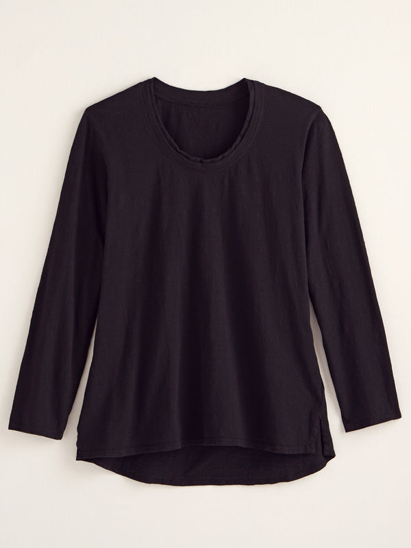 Classic Cotton High-Low Top - Slub Knit Solid FINAL SALE (No Returns)