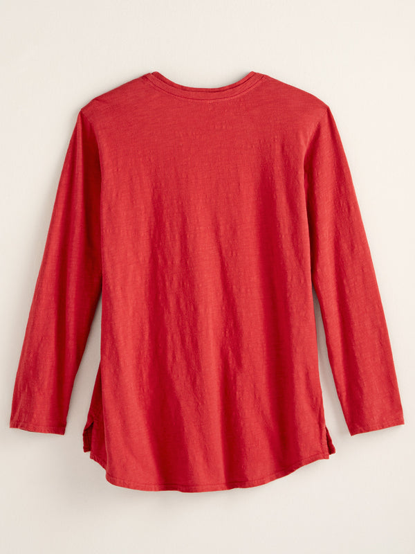 Classic Cotton High-Low Top - Slub Knit Solid FINAL SALE (No Returns)