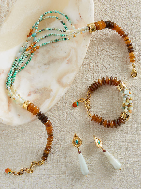 Mitarai Amazonite and Jade Jewelry