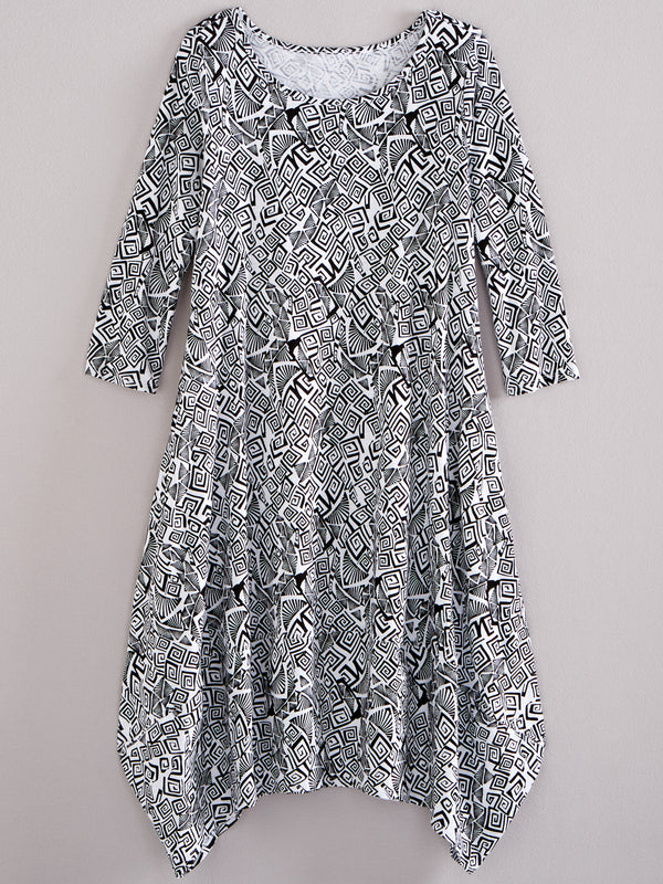 Classic Cotton Tulip Dress - Bebop Print FINAL SALE (No Returns)