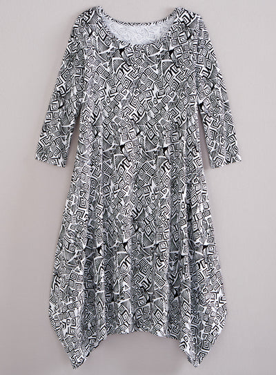 Classic Cotton Tulip Dress - Bebop Print FINAL SALE (No Returns)