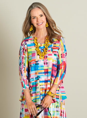 Rainbow Mosaic Top