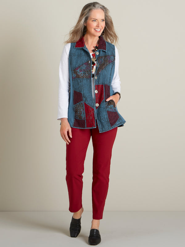 Patchwork Lace Reversible Vest FINAL SALE (No Returns)