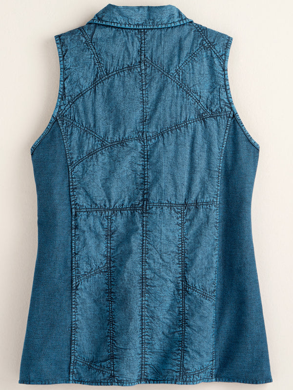 Patchwork Lace Reversible Vest FINAL SALE (No Returns)