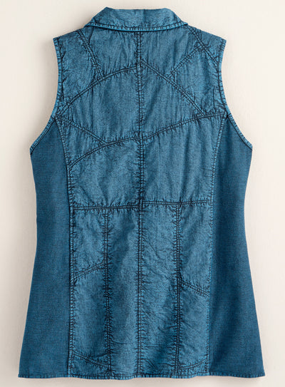 Patchwork Lace Reversible Vest FINAL SALE (No Returns)