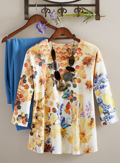 Sweet As Honey Botanical Top FINAL SALE (No Returns)