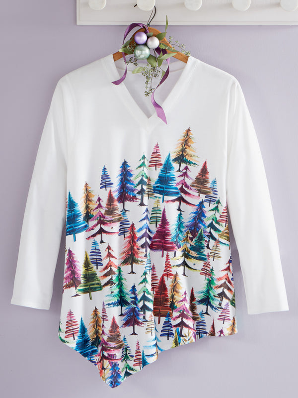 Wonderland Woods V-Neck Top FINAL SALE (No Returns)