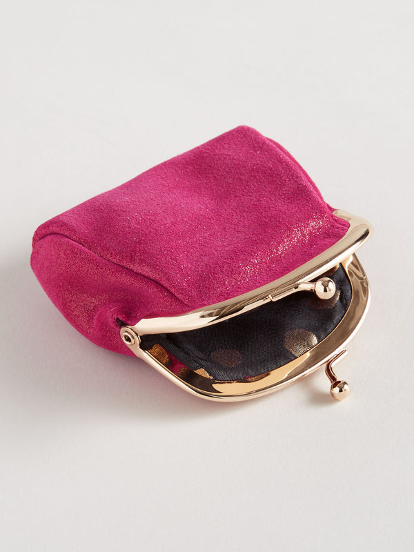 Sparkly Microsuede Coin Purse