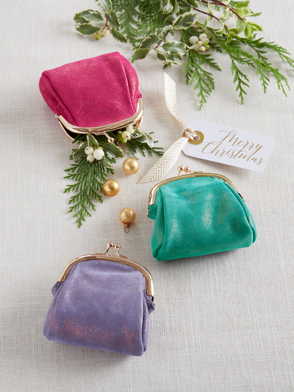 Sparkly Microsuede Coin Purse