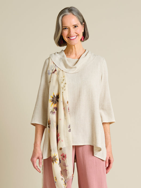 Linen-Blend Airflow Tunic