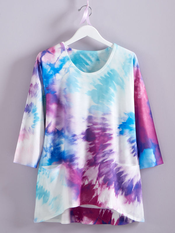 Terry Tie-Dye Pocket Top