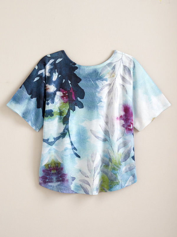 Sun Print Floral Top FINAL SALE (No Returns)
