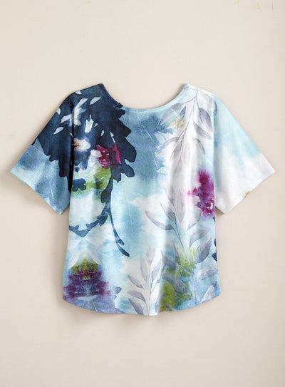 Sun Print Floral Top FINAL SALE (No Returns)