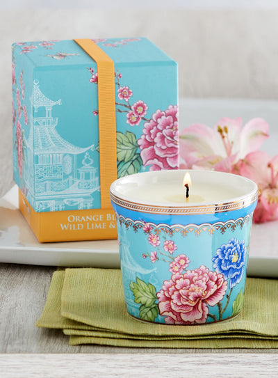 Chinoiserie Porcelain Botanical Scented Candles