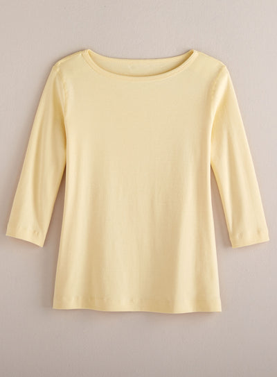 Cotton Comforts Boatneck Top FINAL SALE (No Returns)