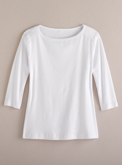Cotton Comforts Boatneck Top FINAL SALE (No Returns)