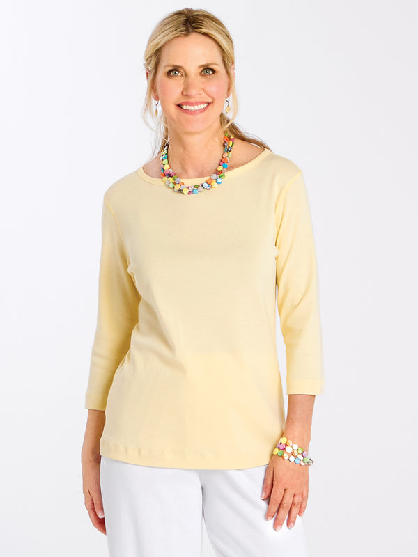 Cotton Comforts Boatneck Top FINAL SALE (No Returns)