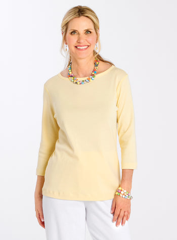 Cotton Comforts Boatneck Top FINAL SALE (No Returns)