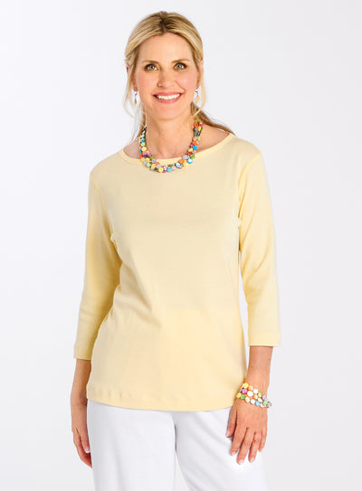 Cotton Comforts Boatneck Top FINAL SALE (No Returns)