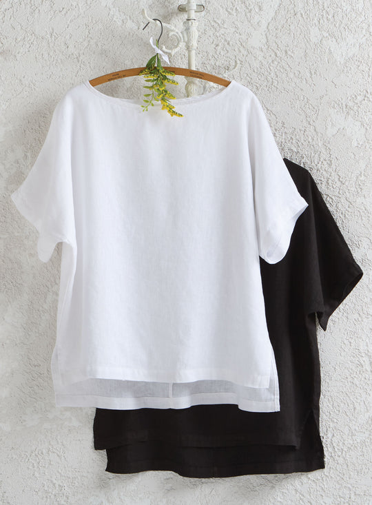 Essential US Linen Boxy Top FINAL SALE (No Returns)