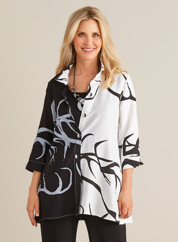 Light and Shadow Shirt Jacket FINAL SALE (No Returns)