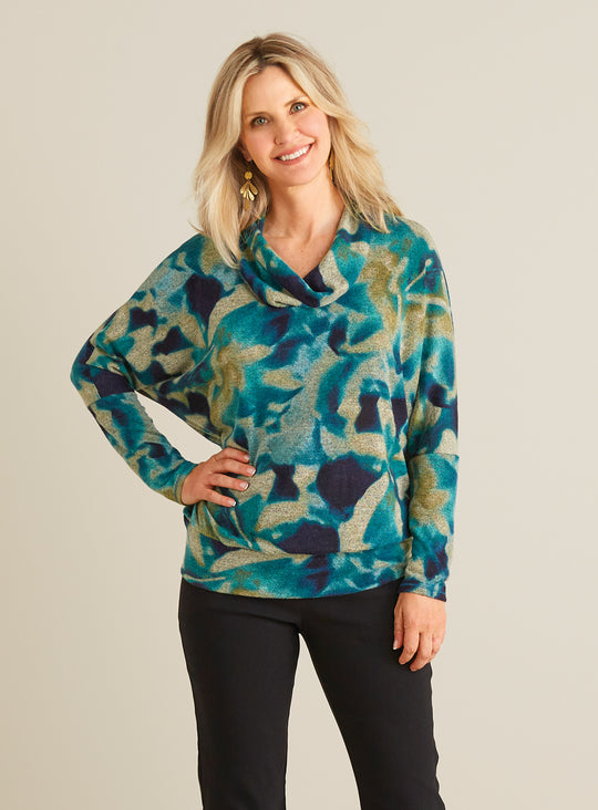 Cloud Nine Cowl-Neck Top FINAL SALE (No Returns)