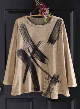 Broad Strokes Pocket Top