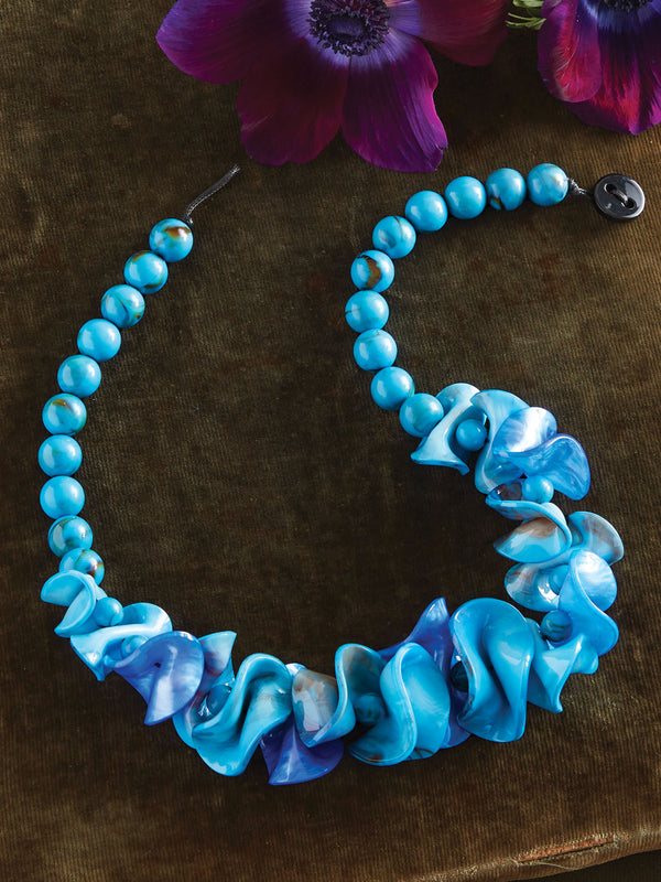 Wave and Bead Necklace