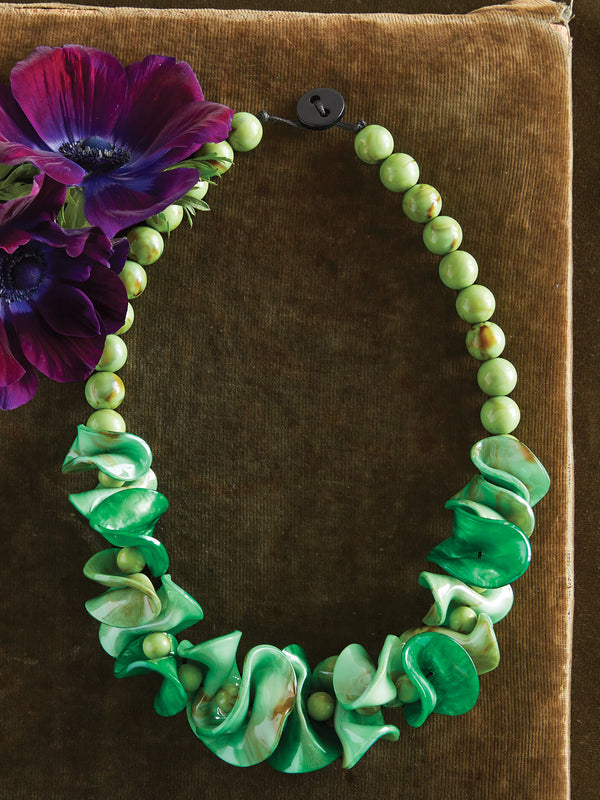 Wave and Bead Necklace