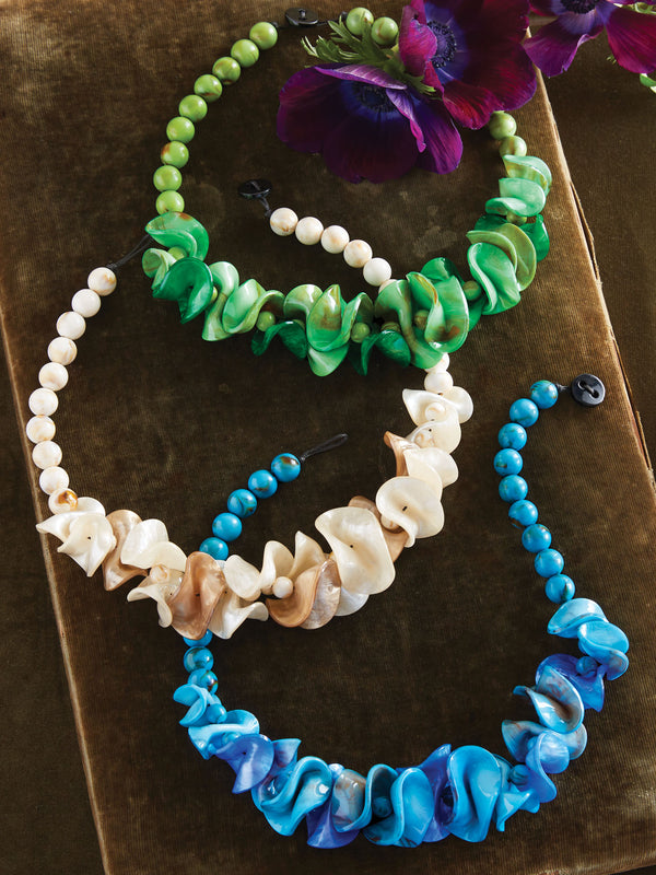Wave and Bead Necklace