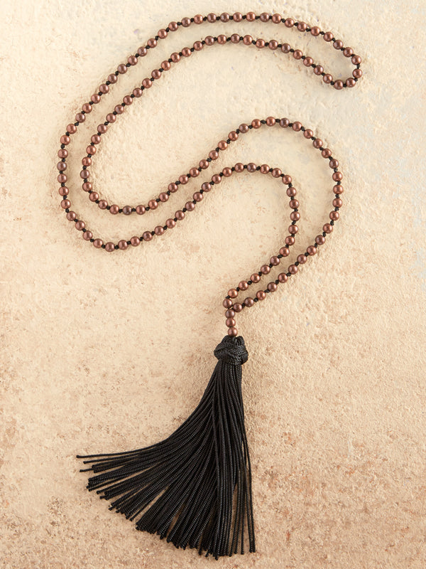 Moroccan Silk Tassel Necklace