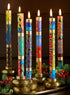 Golden Glow Hand-painted Candles