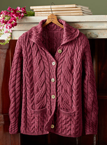 Irish Rose Cable Cardigan