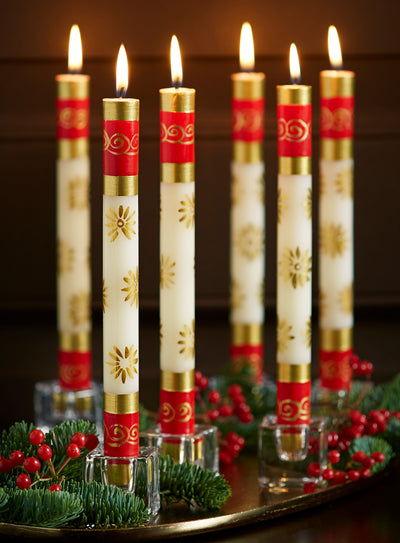 Festive Sun Hand-painted Candles FINAL SALE (No Returns)