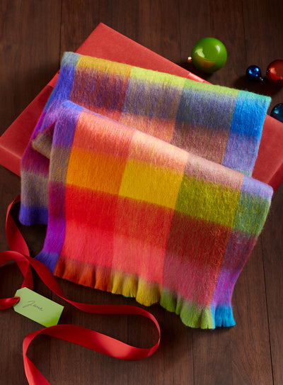 Rainbow Fleece Throw