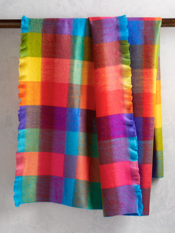 Rainbow Fleece Throw