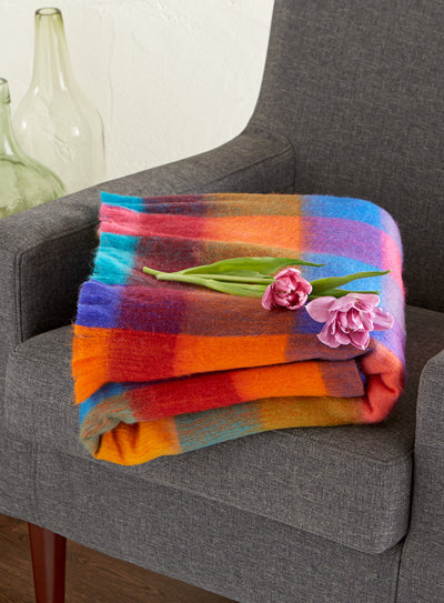 Rainbow Fleece Throw