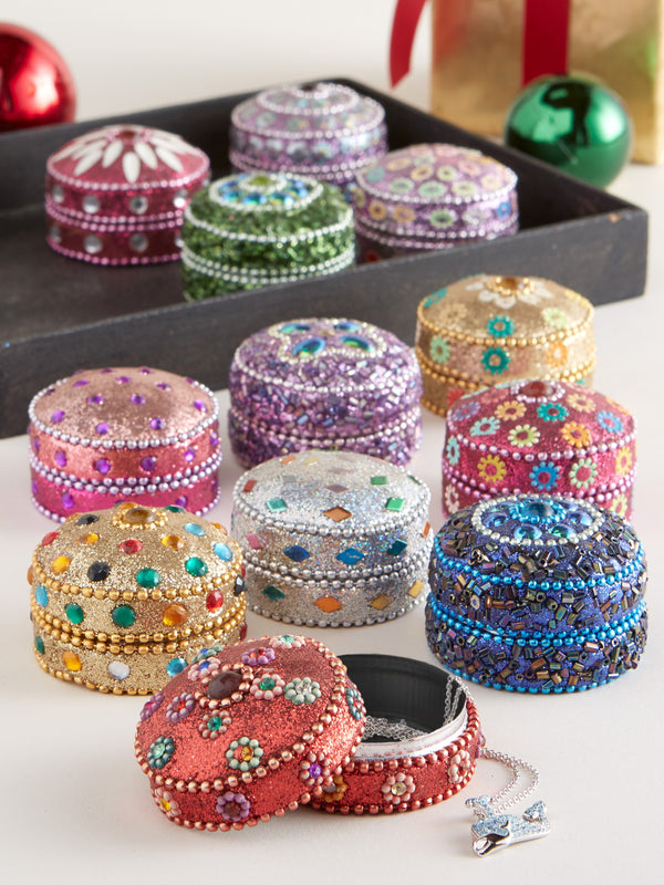 Festival of Lights Bejeweled Boxes - Set of 12