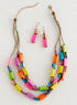 Tropical Tile Necklace and Earrings Set