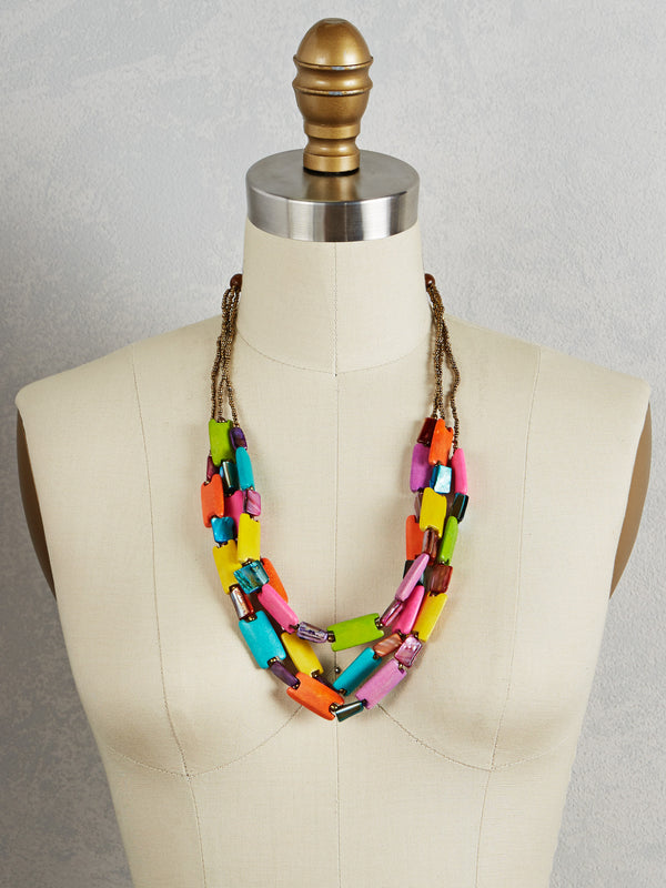 Tropical Tile Necklace and Earrings Set