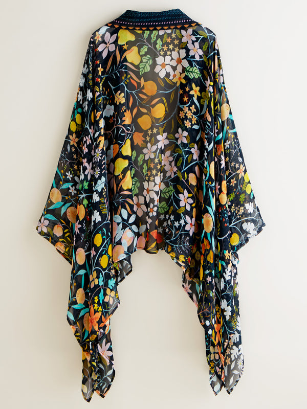 Floral Geometry Kimono Topper